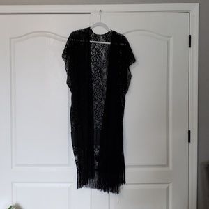 Black boho duster